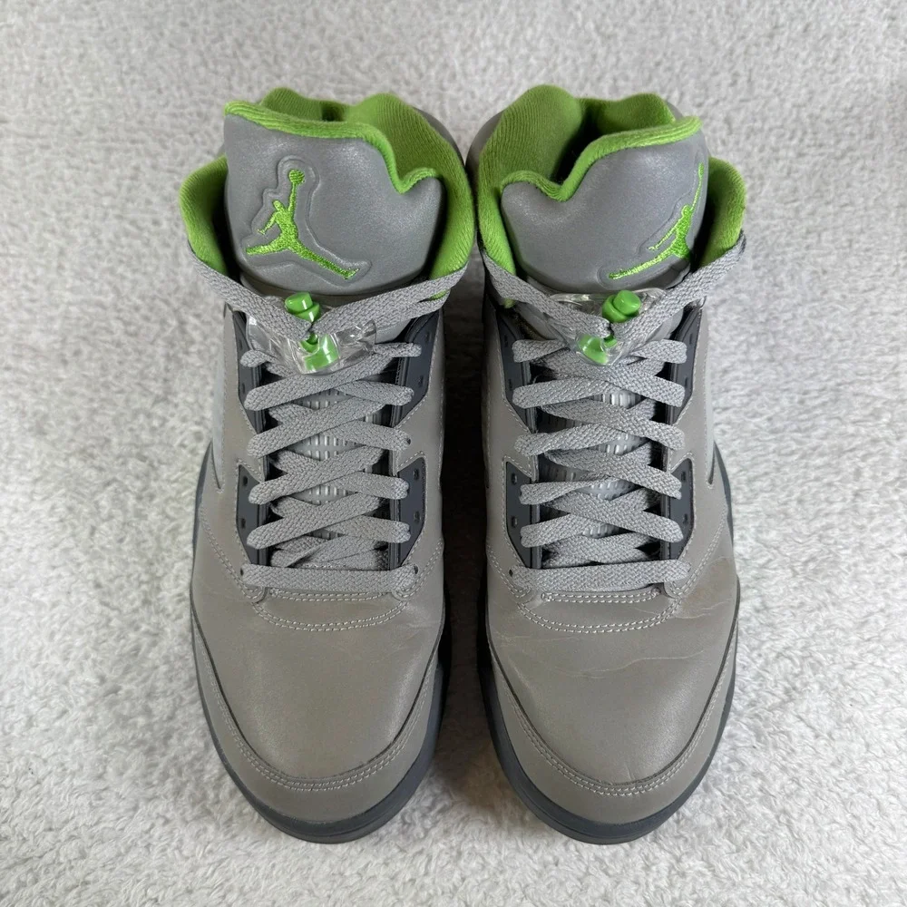 Nike Air Jordan 5 Retro Green Bean Size 10 Men's Sneakers OG Reflective Metallic